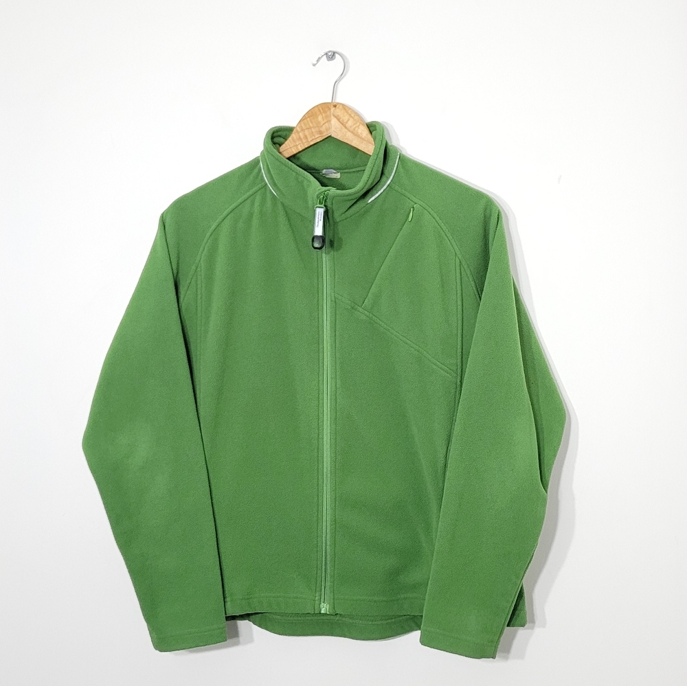 Green Tadoussac Quebec Soft Fleece Cozy Warm Zipper Pockets Lightweight Unisex